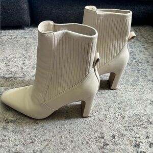 Cream leather Boots